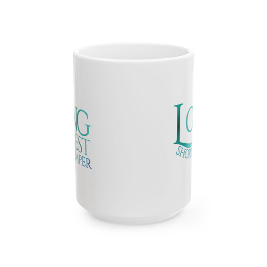 Long Rest Short Temper TTRPG Ceramic Mug — Blue Gradient Gamer Coffee Cup