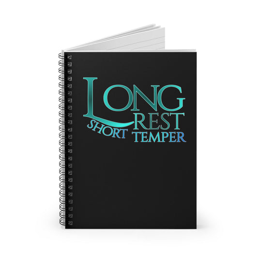 Long Rest Short Temper Dnd Goblin Witch Spiral Notebook