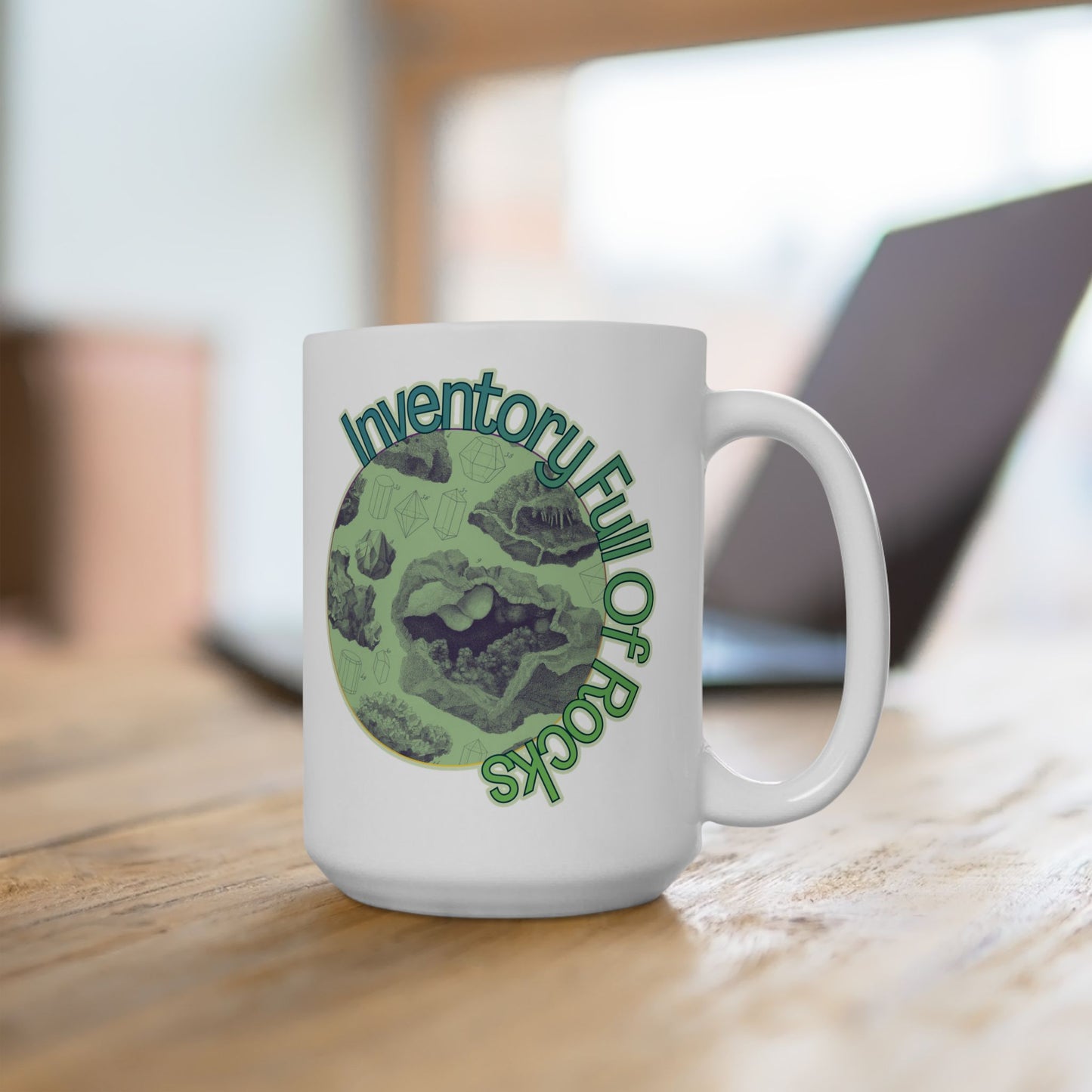 Inventory Full of Rocks Mug Goblincore DND TTRPG Coffee Mug 11oz 15oz Ceramic