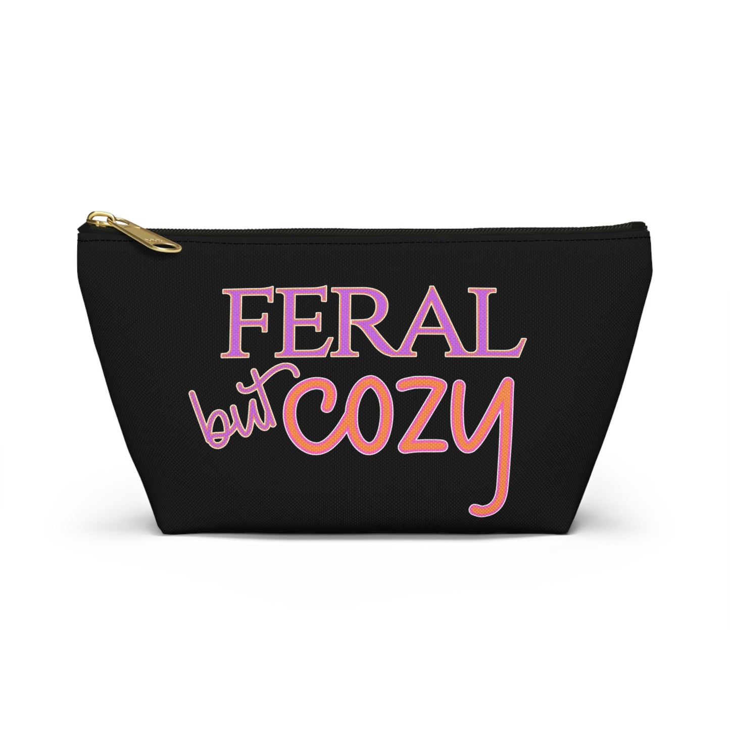 Feral but Cozy Accessory Pouch Witch Zipper Bag