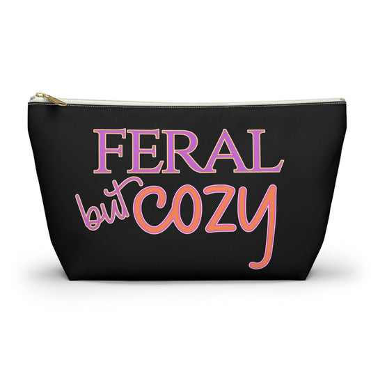 Feral but Cozy Accessory Pouch Witch Zipper Bag