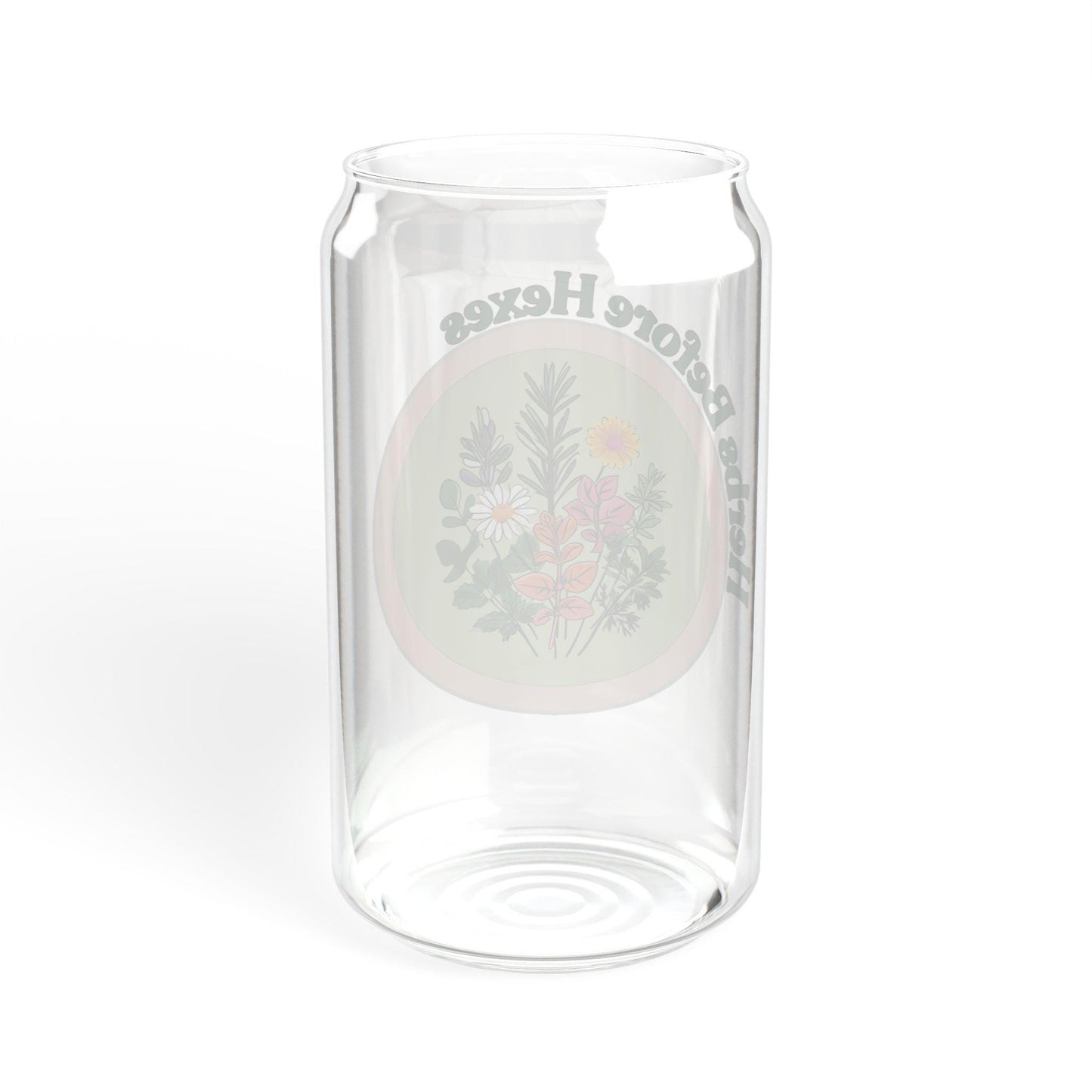 Herbs Before Hexes Glass Tumbler | Witchy Kitchen Decor, 16oz