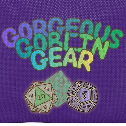 Goblincore Dice Accessory Pouch | Pastel Polyhedral Design
