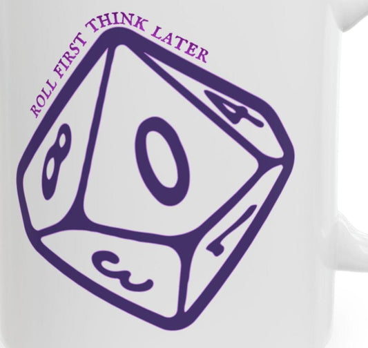 Roll First Think Later Dice Goblin Mug