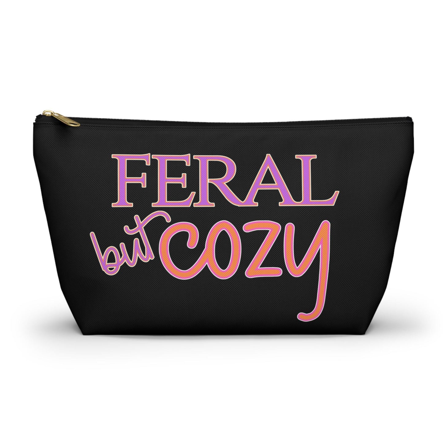 Feral but Cozy Accessory Pouch Witch Zipper Bag