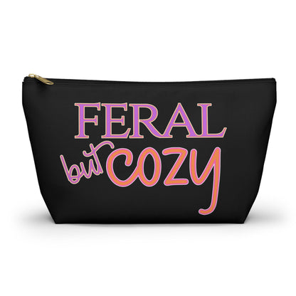 Feral but Cozy Accessory Pouch Witch Zipper Bag