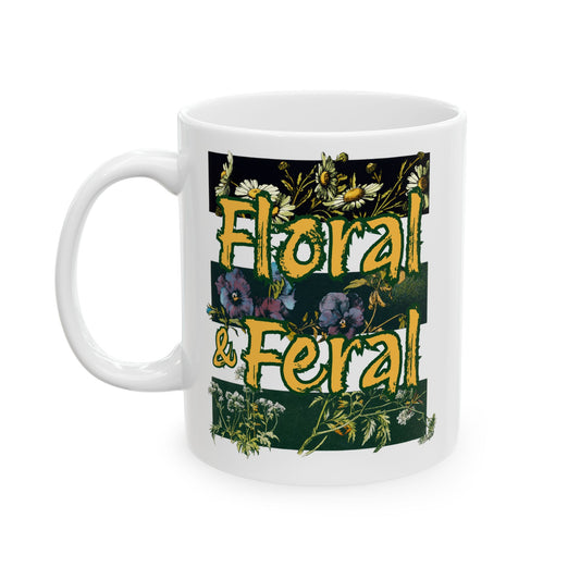 Floral And Feral Mug Goblin Cottagecore DnD Coffee Cup Spring Fantasy Gift