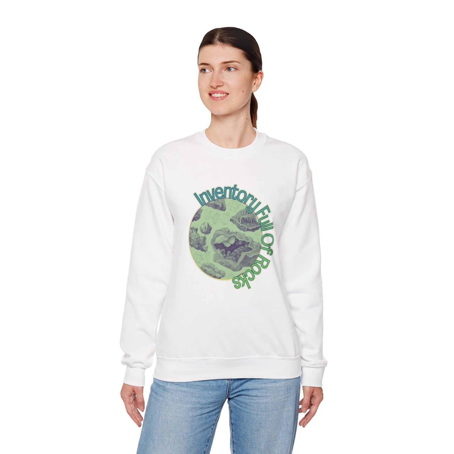 Inventory Full of Rocks Sweatshirt Goblincore DND TTRPG Crewneck