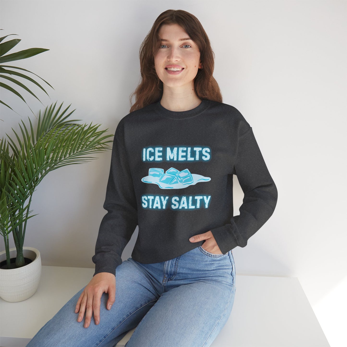 Ice Melts Stay Salty Anti ICE Crewneck Sweatshirt