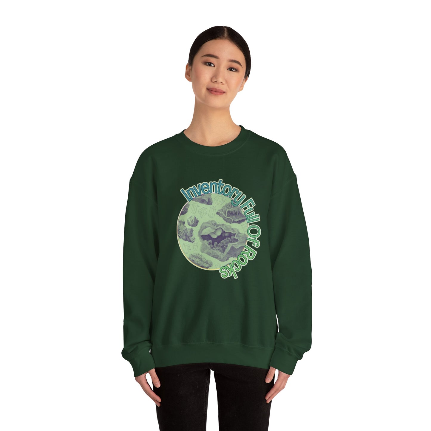 Inventory Full of Rocks Sweatshirt Goblincore DND TTRPG Crewneck
