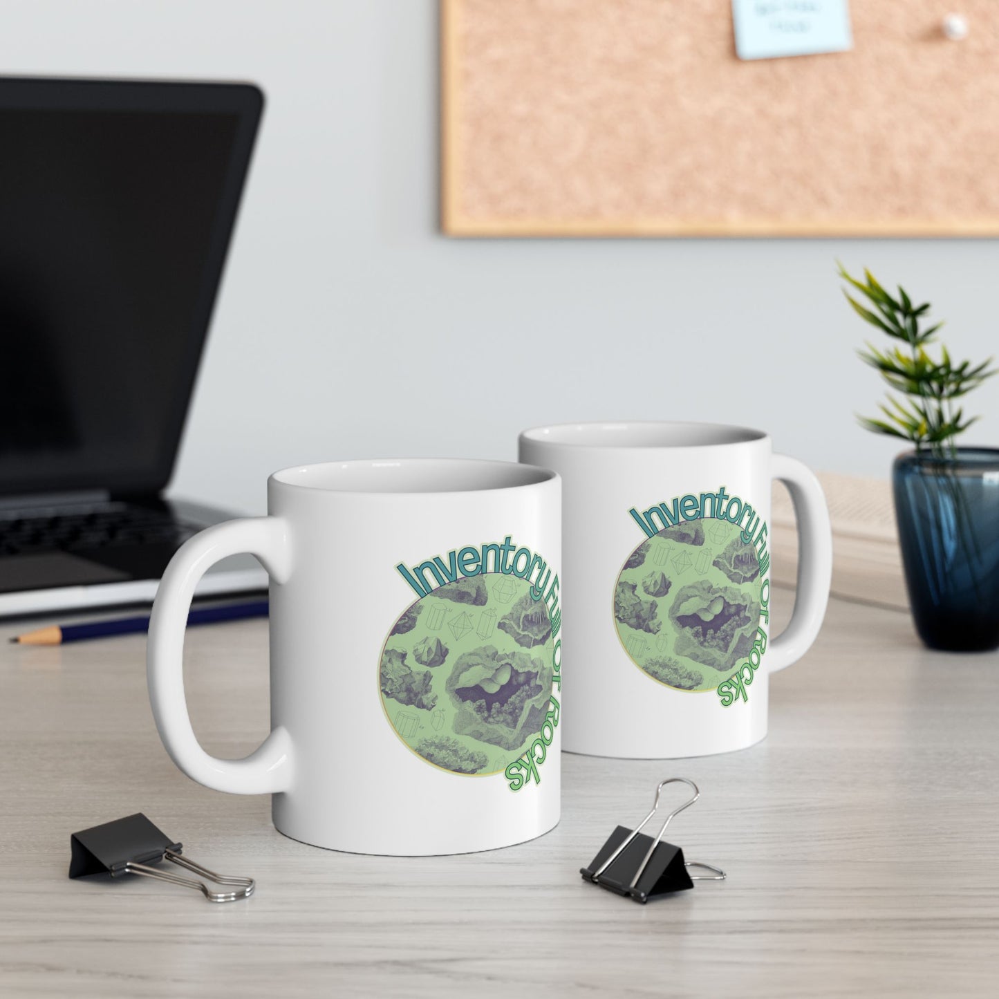 Inventory Full of Rocks Mug Goblincore DND TTRPG Coffee Mug 11oz 15oz Ceramic