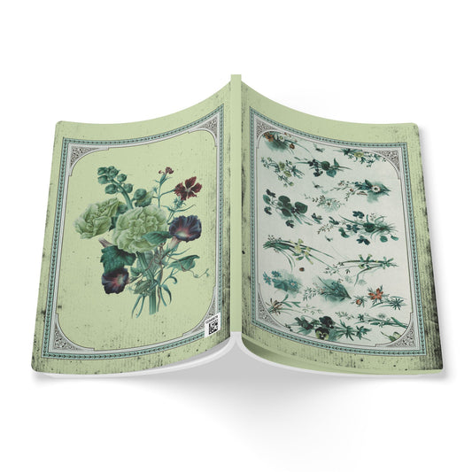 Vintage Botanical Witchcore Journal — Softcover Floral Notebook