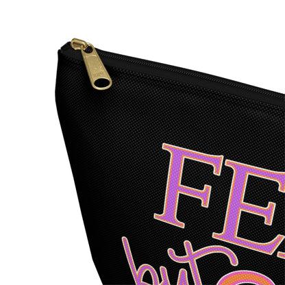 Feral but Cozy Accessory Pouch Witch Zipper Bag
