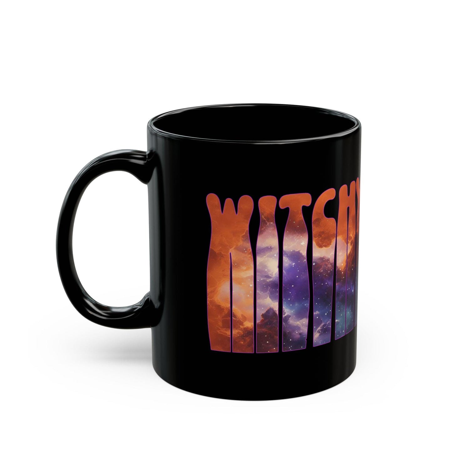 Witchy Galaxy Mug Cosmic Witch Ceramic Coffee Cup Wicca Pagan