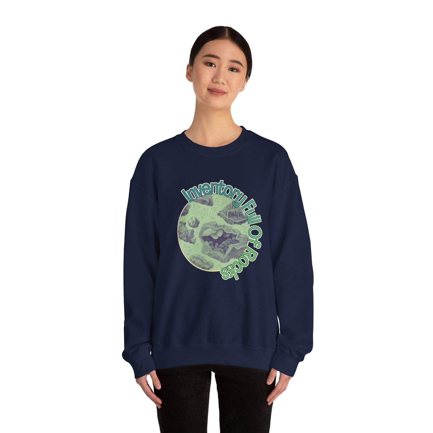 Inventory Full of Rocks Sweatshirt Goblincore DND TTRPG Crewneck