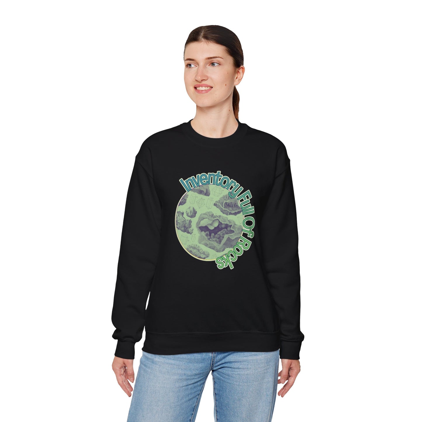Inventory Full of Rocks Sweatshirt Goblincore DND TTRPG Crewneck