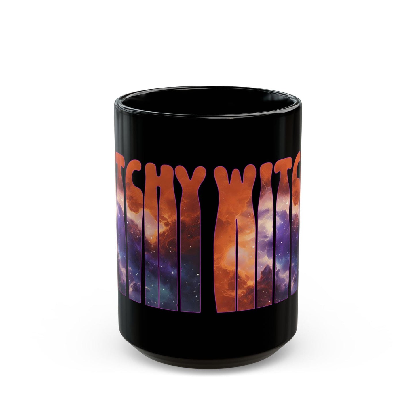 Witchy Galaxy Mug Cosmic Witch Ceramic Coffee Cup Wicca Pagan