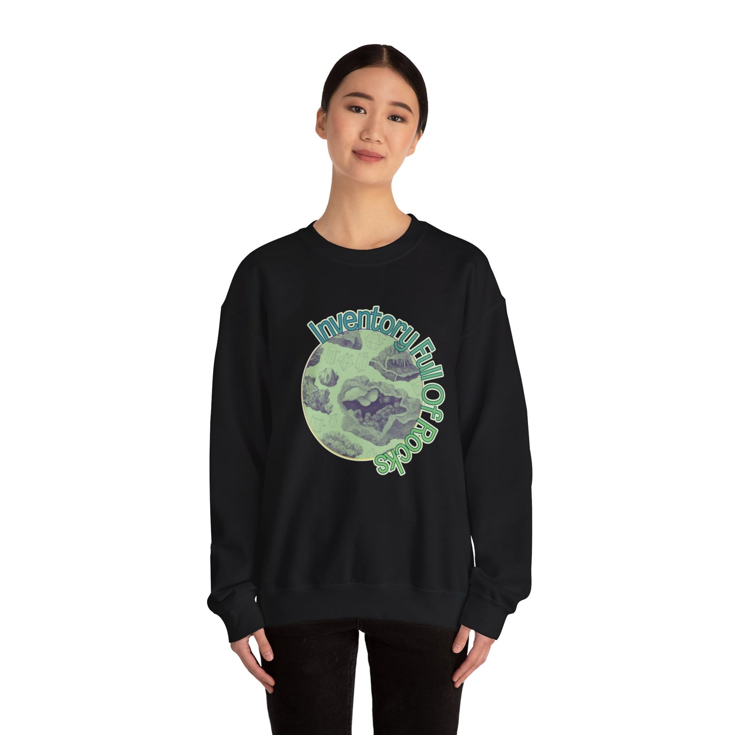 Inventory Full of Rocks Sweatshirt Goblincore DND TTRPG Crewneck