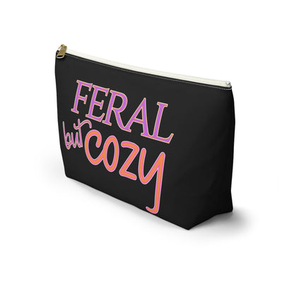 Feral but Cozy Accessory Pouch Witch Zipper Bag