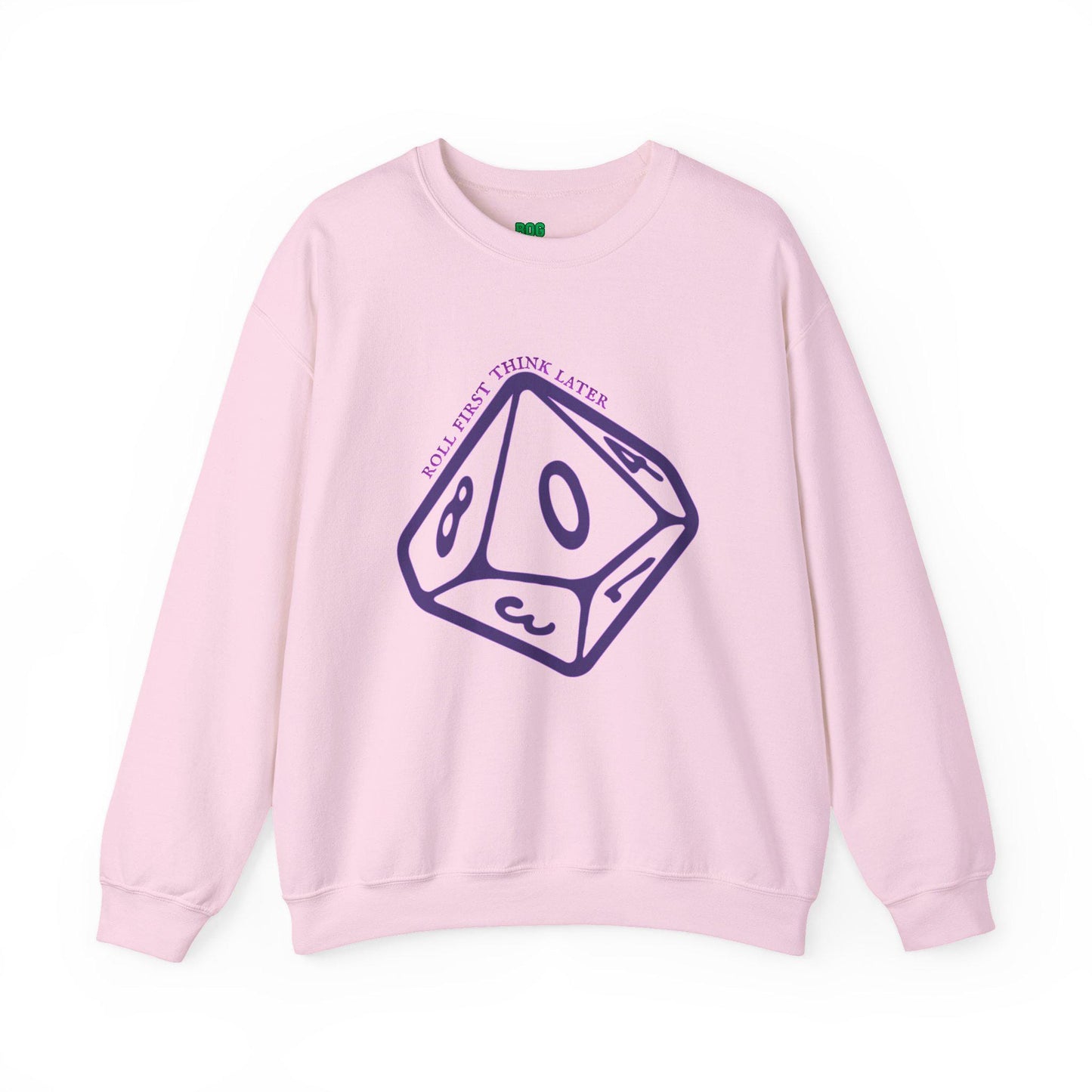 Roll First Think Later Dice Goblin Sweatshirt DND Goblincore TTRPG Crewneck