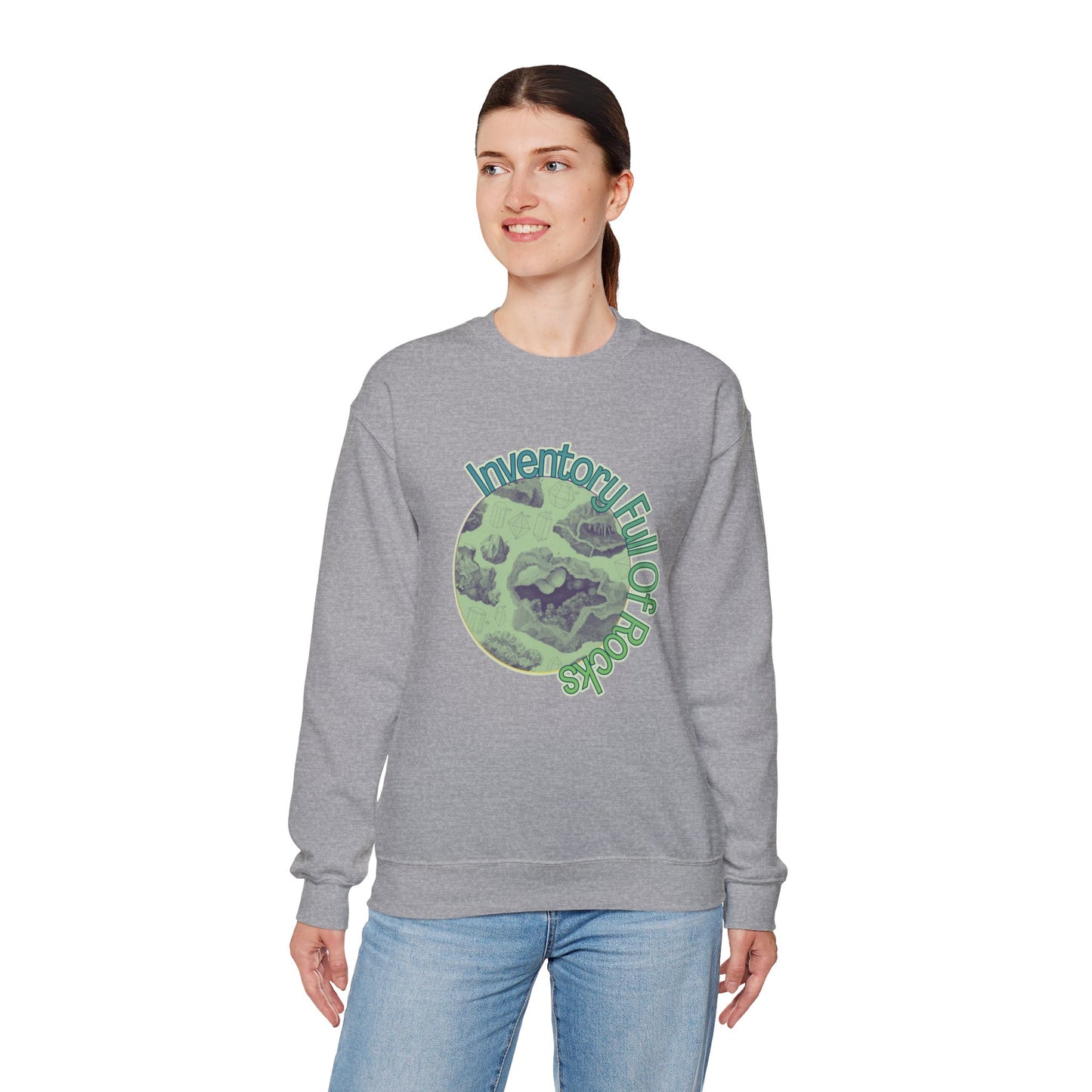 Inventory Full of Rocks Sweatshirt Goblincore DND TTRPG Crewneck