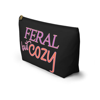 Feral but Cozy Accessory Pouch Witch Zipper Bag