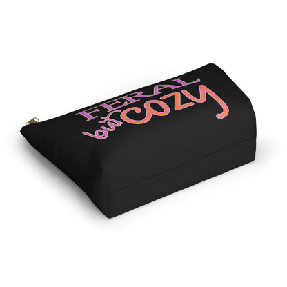 Feral but Cozy Accessory Pouch Witch Zipper Bag