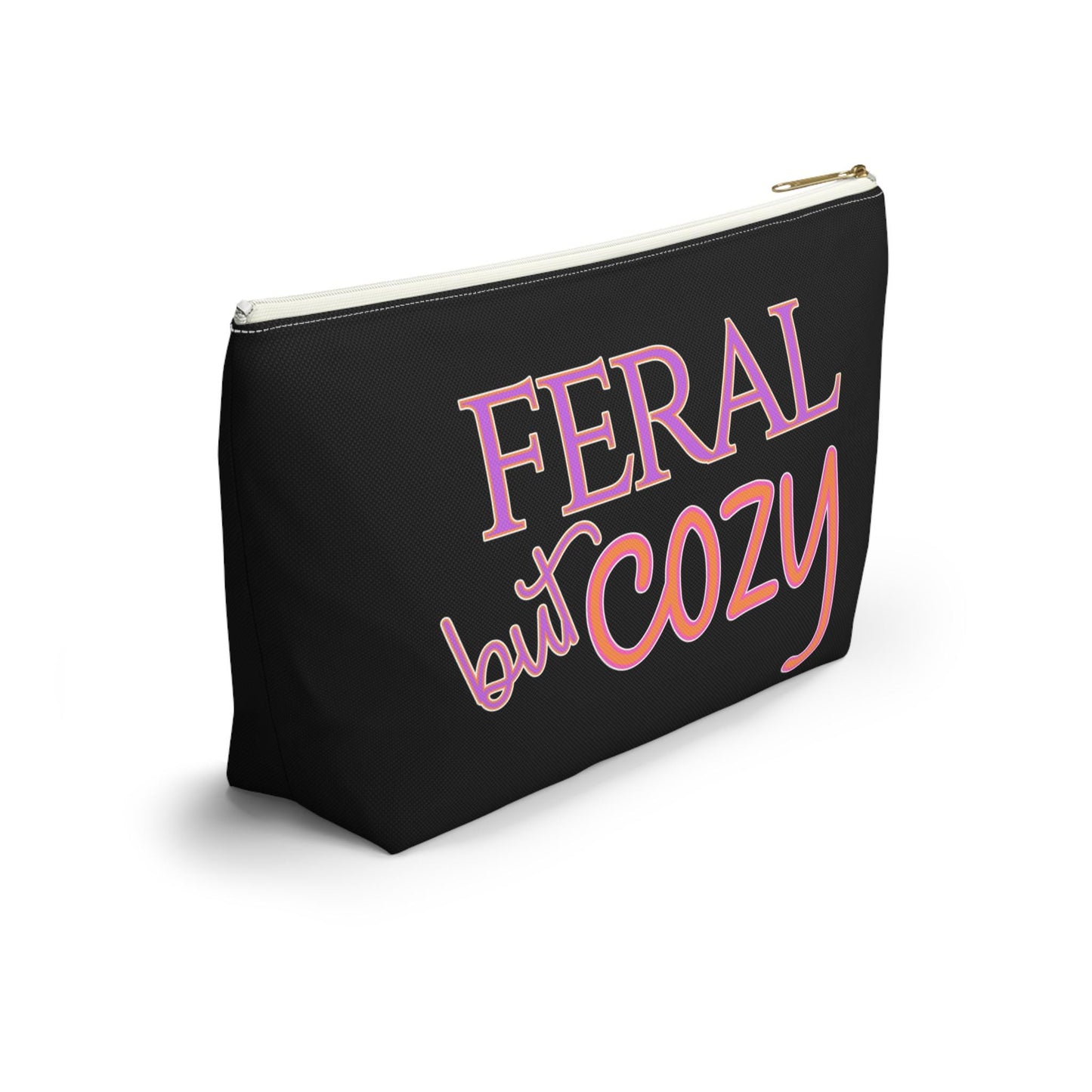 Feral but Cozy Accessory Pouch Witch Zipper Bag