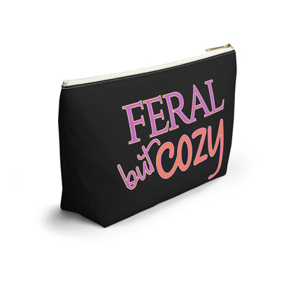 Feral but Cozy Accessory Pouch Witch Zipper Bag