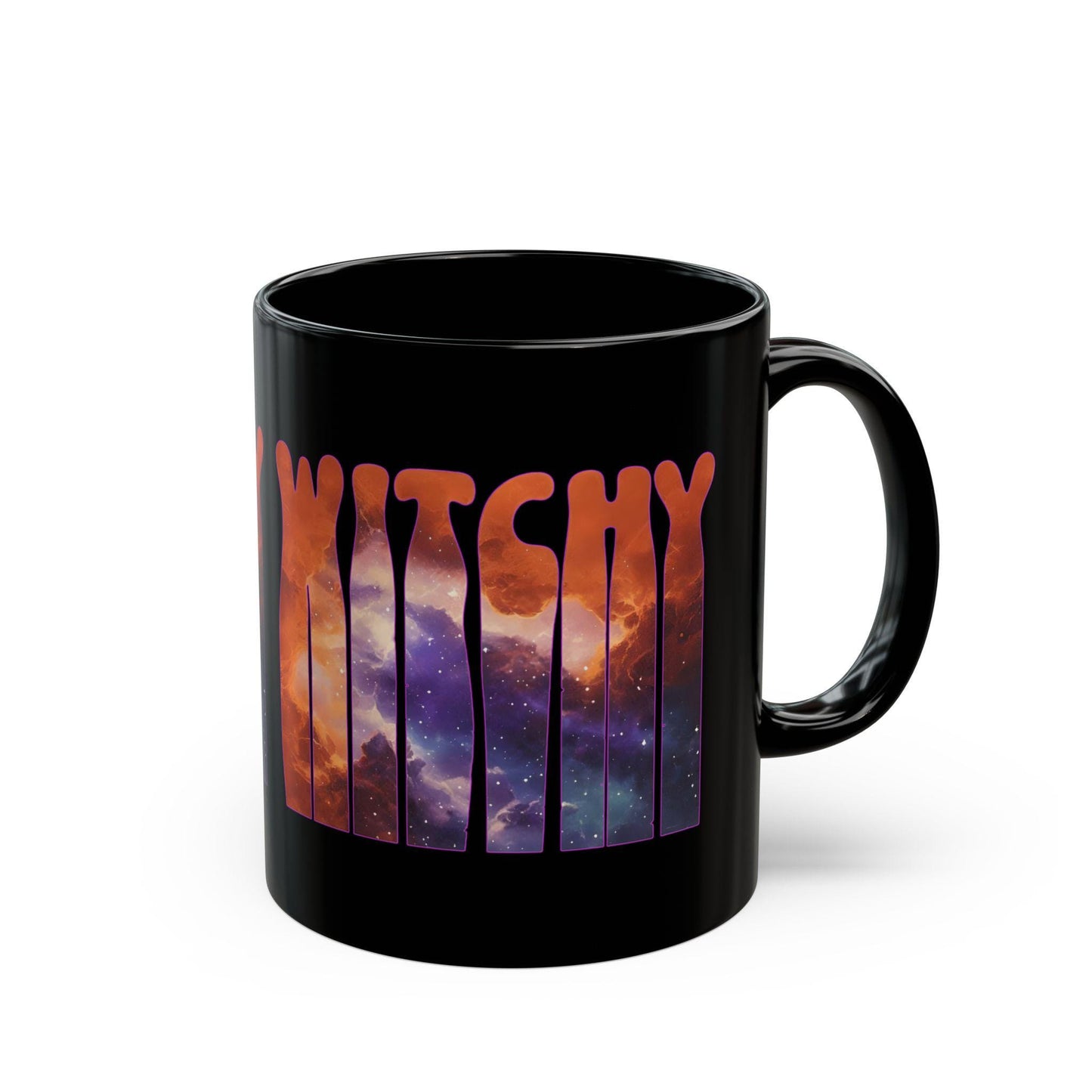 Witchy Galaxy Mug Cosmic Witch Ceramic Coffee Cup Wicca Pagan