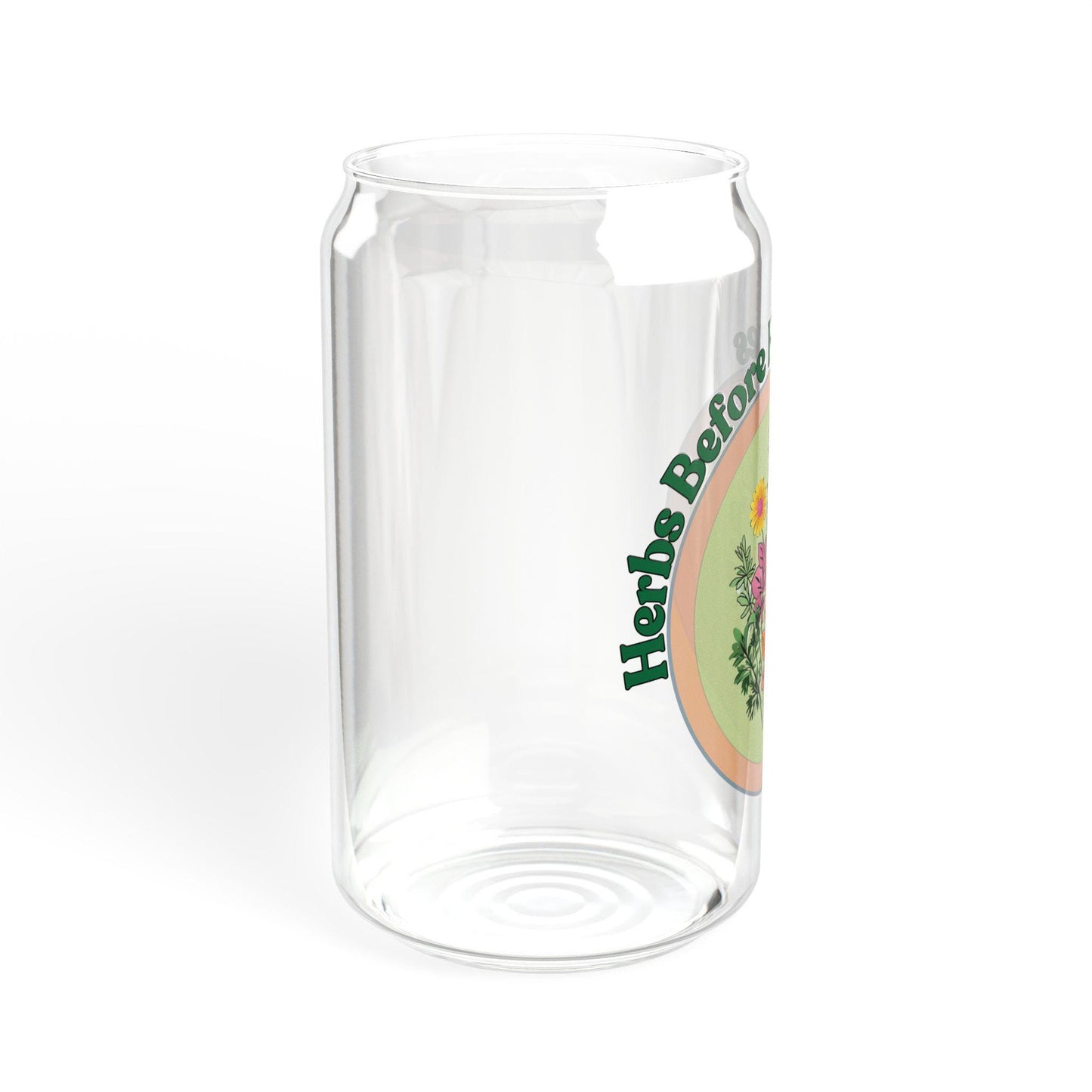 Herbs Before Hexes Glass Tumbler | Witchy Kitchen Decor, 16oz