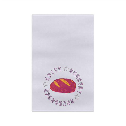 Kitchen Witch Sourdough Bread Microfiber Tea Towel | Cottagecore Magical Baking