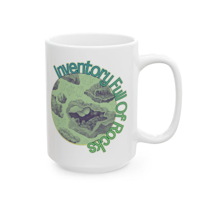 Inventory Full of Rocks Mug Goblincore DND TTRPG Coffee Mug 11oz 15oz Ceramic