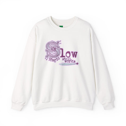 Slow Magic Still Works Witchy Sweatshirt Cottage Witch Comfort Crewneck Pullover
