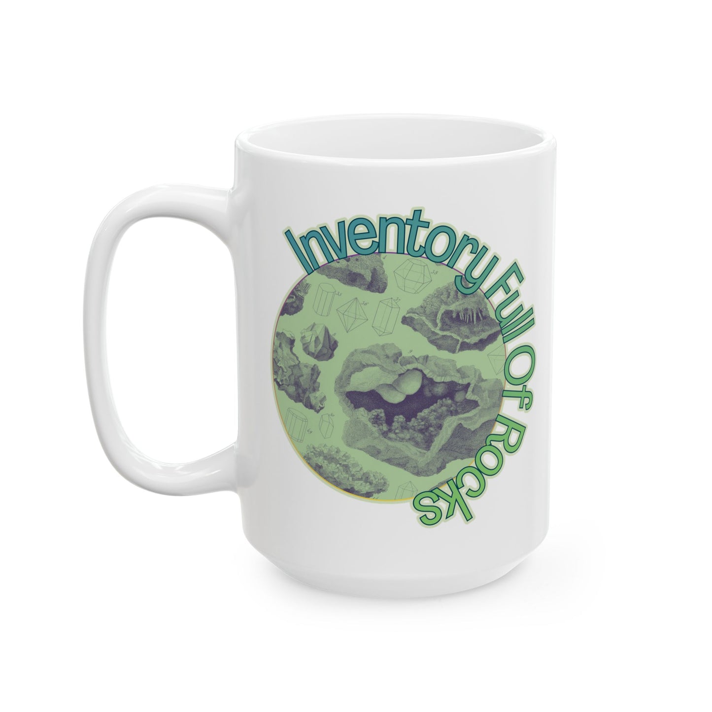 Inventory Full of Rocks Mug Goblincore DND TTRPG Coffee Mug 11oz 15oz Ceramic