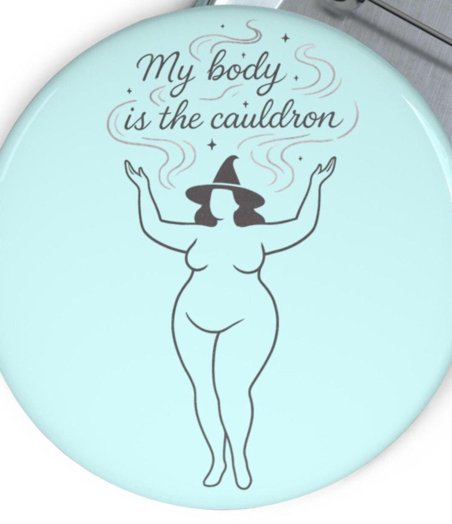 Curvy Witch Cauldron Pin