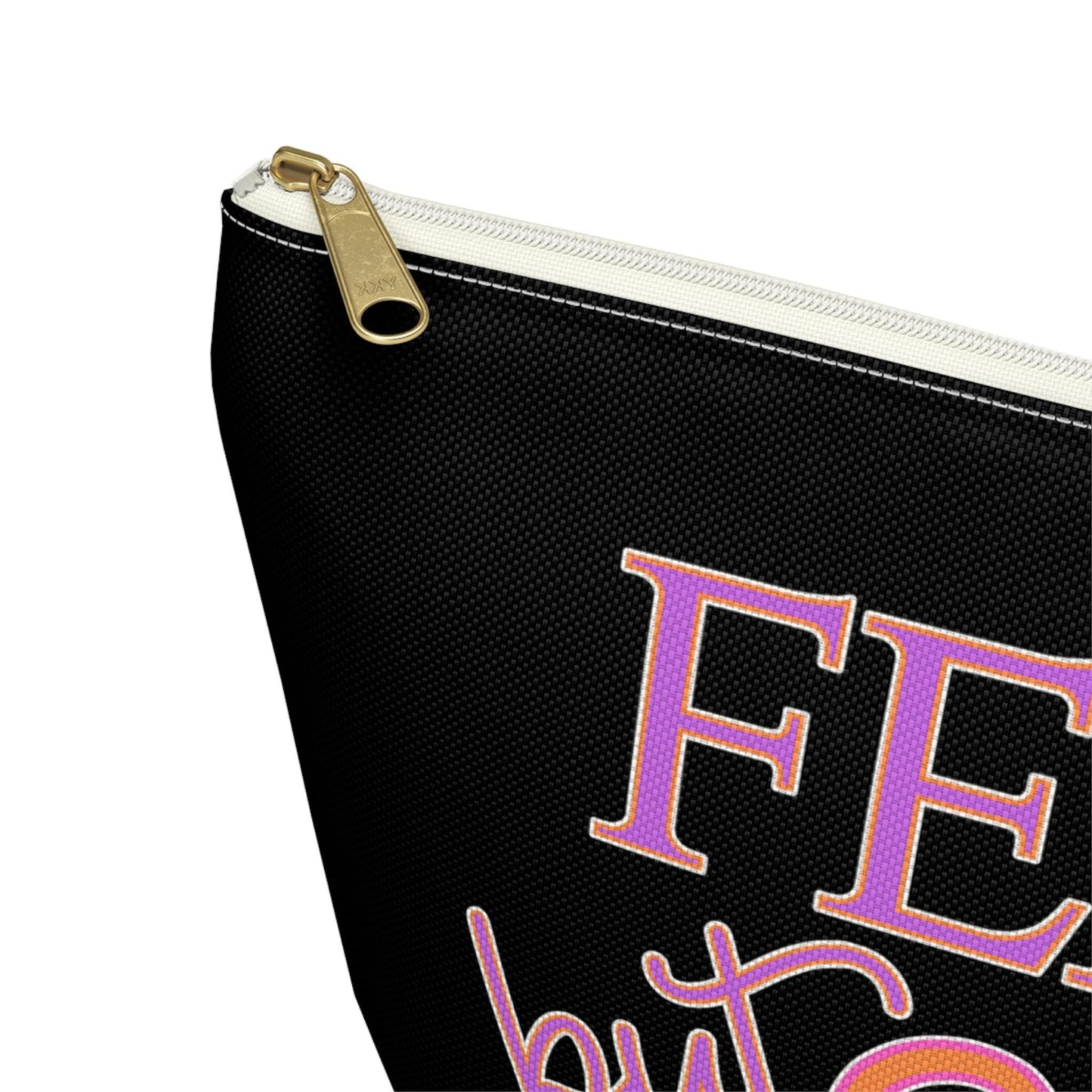 Feral but Cozy Accessory Pouch Witch Zipper Bag