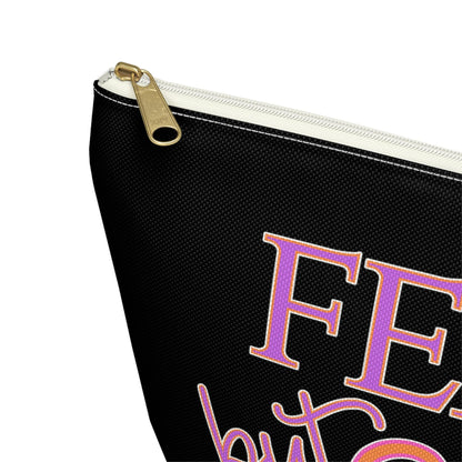 Feral but Cozy Accessory Pouch Witch Zipper Bag