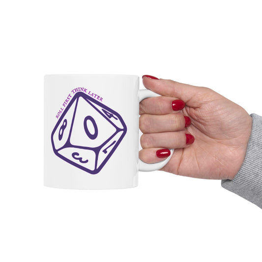 Roll First Think Later Dice Goblin Mug