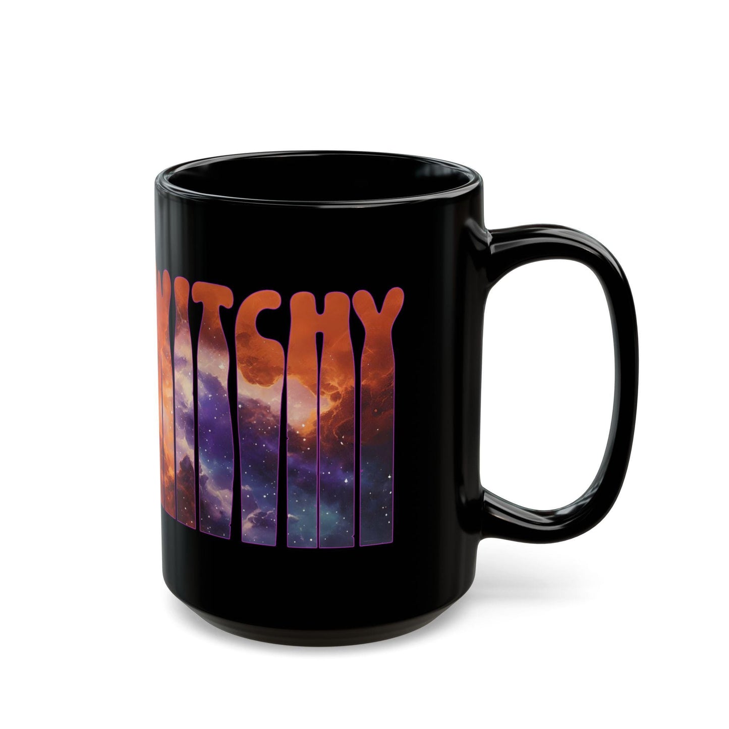 Witchy Galaxy Mug Cosmic Witch Ceramic Coffee Cup Wicca Pagan