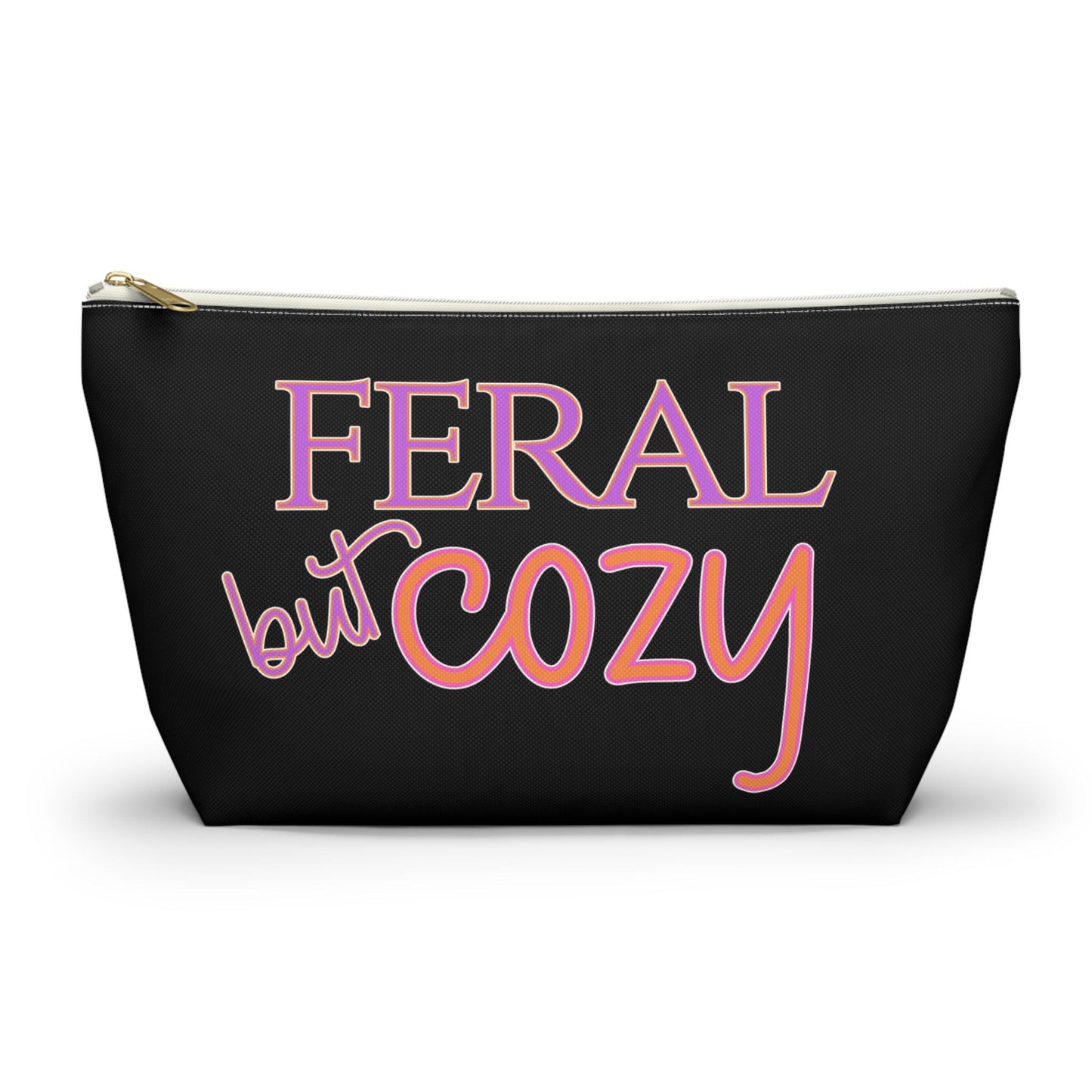 Feral but Cozy Accessory Pouch Witch Zipper Bag