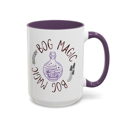 Bog Magic mug Accent Coffee Mug, mushrooms, potion bottle, goblincore
