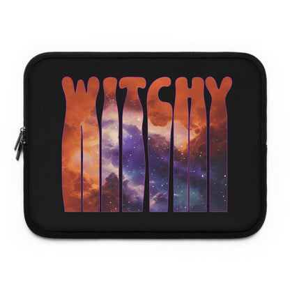 WITCHY cosmos letters Laptop Sleeve celestial witch design