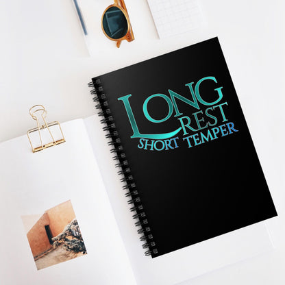 Long Rest Short Temper Dnd Goblin Witch Spiral Notebook