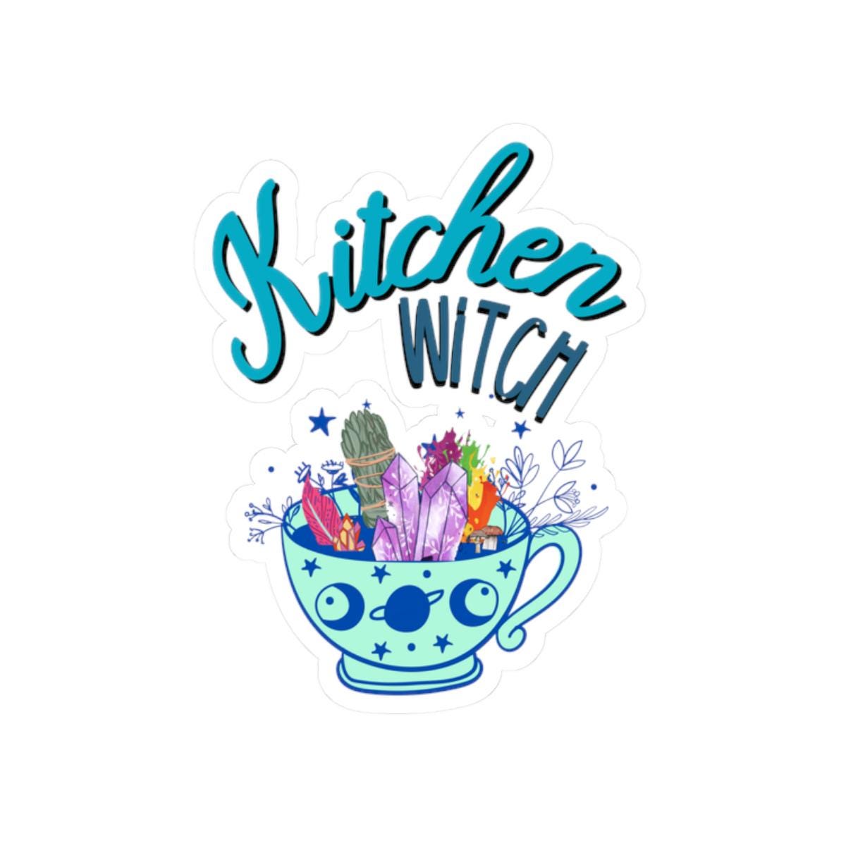 Kitchen Witch Sticker, Witchy Decor, Indoor Use