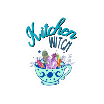 Kitchen Witch Sticker, Witchy Decor, Indoor Use