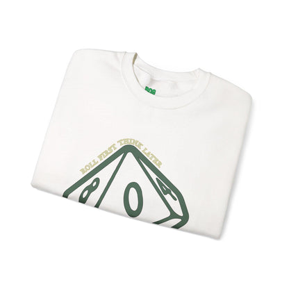 Roll First Think Later Dice Goblin Sweatshirt DND Goblincore TTRPG Crewneck
