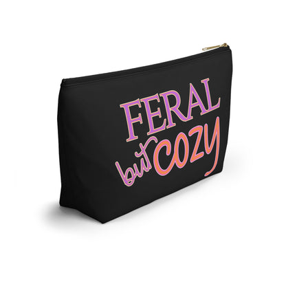 Feral but Cozy Accessory Pouch Witch Zipper Bag