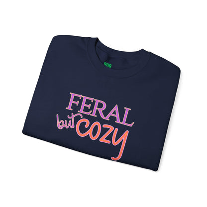 Feral but Cozy Crewneck Sweatshirt