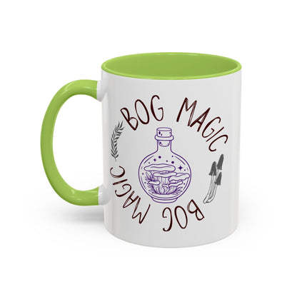 Bog Magic mug Accent Coffee Mug, mushrooms, potion bottle, goblincore